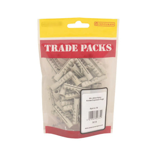 Rimless Expansion Plugs - Nylon - M8 x 40mm - (50 PK) - Pack of 5