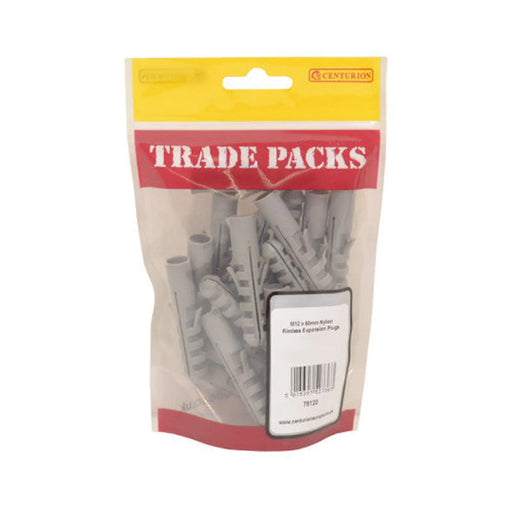 Rimless Expansion Plugs - Nylon - M12 x 60mm - (18 PK) - Pack of 5