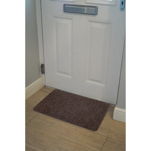 JVL Delta Ribbed Indoor Doormat 40 x 60cm Dark Brown