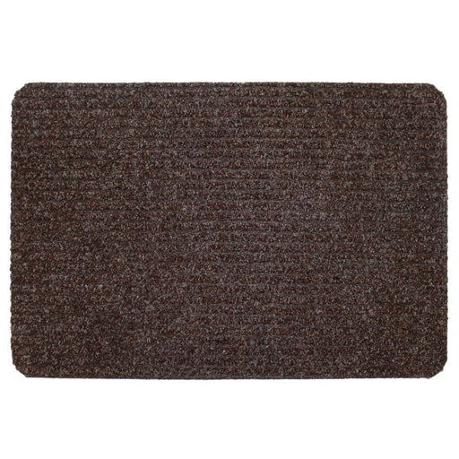 JVL Delta Ribbed Indoor Doormat 40 x 60cm Dark Brown