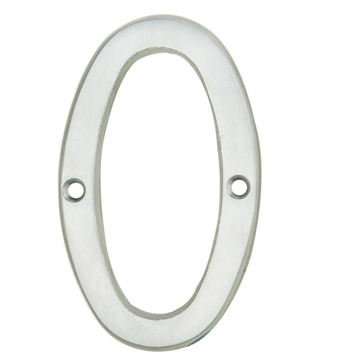 Numeral Face Fix (No.0) - Satin Chrome 76MM