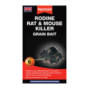 Rentokil - Rodine Rat & Mouse Killer Grain Bait - 6 Sachet - Pack of 6