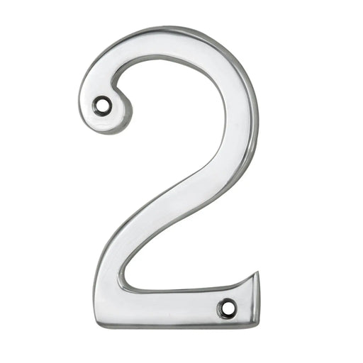 Numeral Face Fix (No.2) - Polished Chrome 76MM