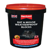 Rentokil - Mouse & Rat Weatherproof Blocks - 10 Sachet - Pack of 6