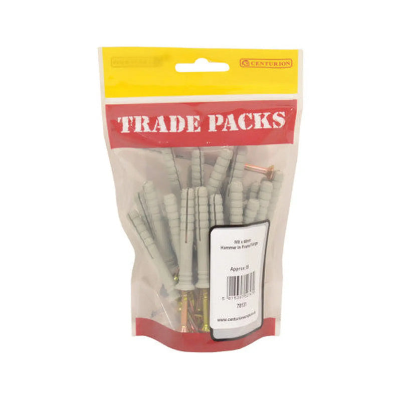 Hammer In Frame Fixings - Zinc Plated - M8 x 60mm - (35 PK) - Pack of 5