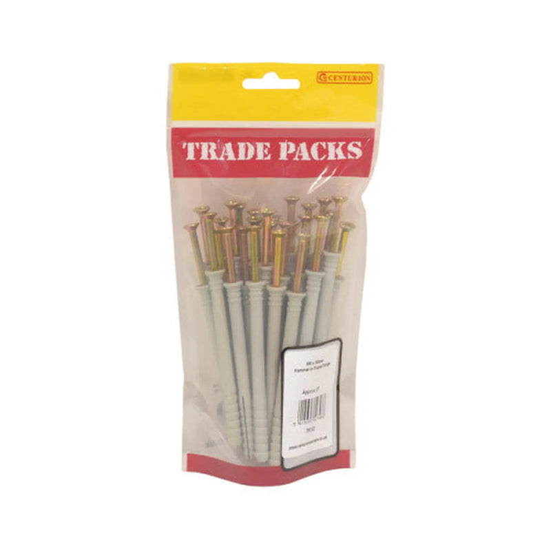 Hammer In Frame Fixings - Zinc Plated - M8 x 100mm - (22 PK) - Pack of 5