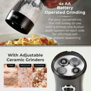 Tower Duo Electric Salt/Pepper Mill Black