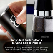 Tower Duo Electric Salt/Pepper Mill Black