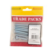 Machine Screws & Nuts - Zinc Plated - M6 x 75mm - (8 PK) - Pack of 5