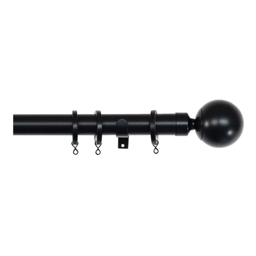 Jones Interiors Cosmos 28mm Metal Curtain Pole Kit Matt Black 240cm