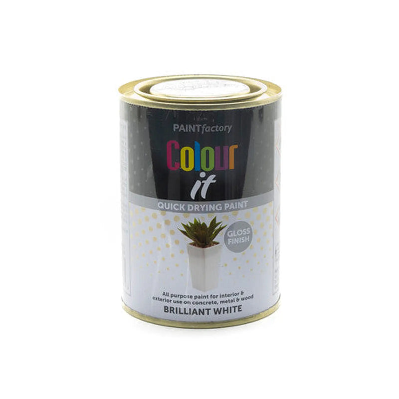 Colour It Gloss Paint - White - Pack of 6