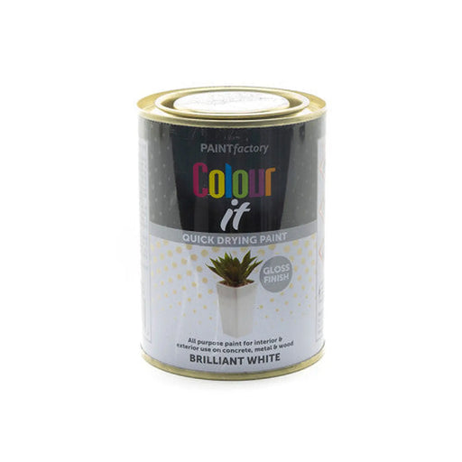 Colour It Gloss Paint - White - Pack of 6