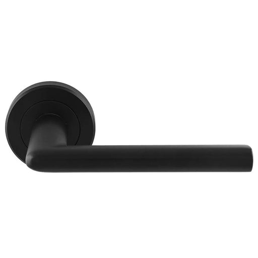 Dieci Lever On Sprung Screw-On Round Rose - Retail Pack - Matt Black
