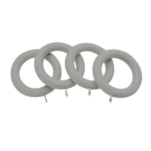 Woodside Wood Pole Rings Matt Grey Pack 4 28mm