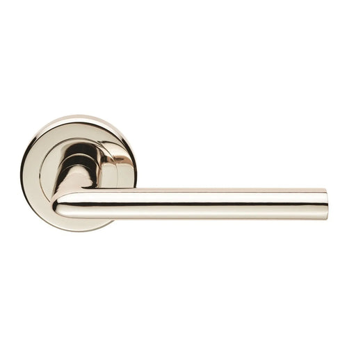 Dieci Lever On Sprung Screw-On Round Rose - Retail Pack - Polished Nickel