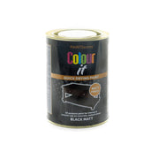 Colour It Matt Paint - Black - Pack of 6