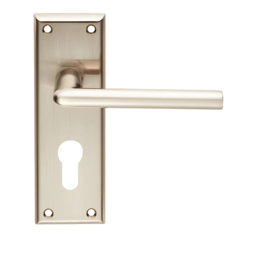 Dieci Lever On Face-Fix Backplate - Euro 47.5Mm - Satin Nickel