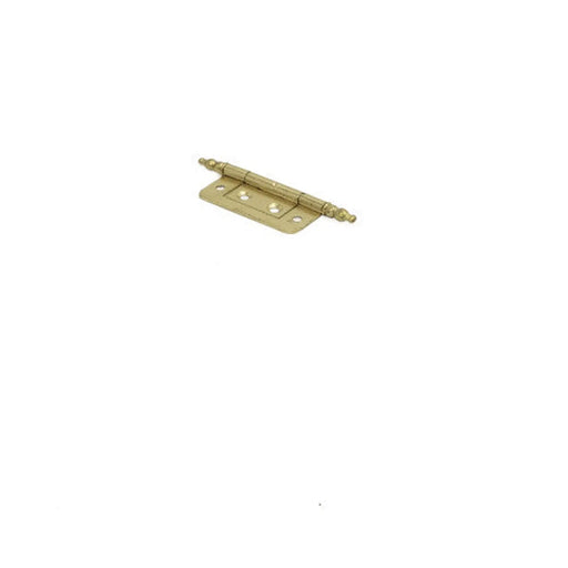 Finial Steel Flush Hinges, Electro Brassed, 50mm