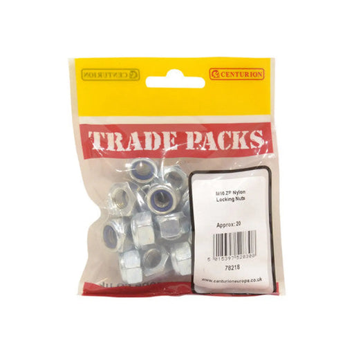 Nylon Locking Nuts - Zinc Plated - M10 - (20 PK) - Pack of 5