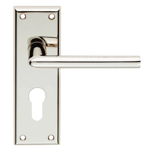 Dieci Lever On Face-Fix Backplate - Euro 47.5Mm - Polished Nickel