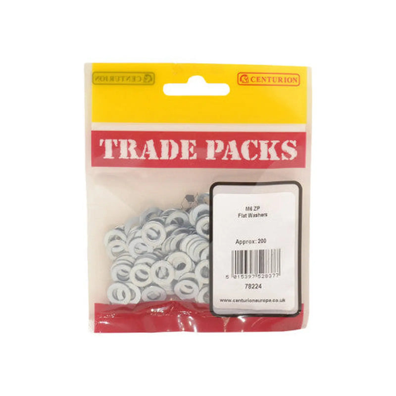 Flat Washers - Zinc Plated - M6 - (200 PK) - Pack of 5