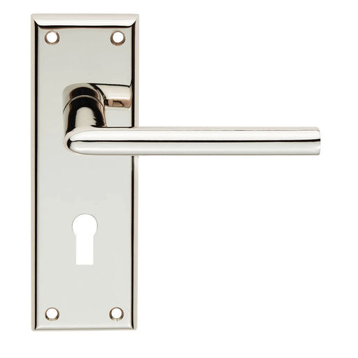 Dieci Lever On Face-Fix Backplate - Lock 57Mm - Polished Nickel