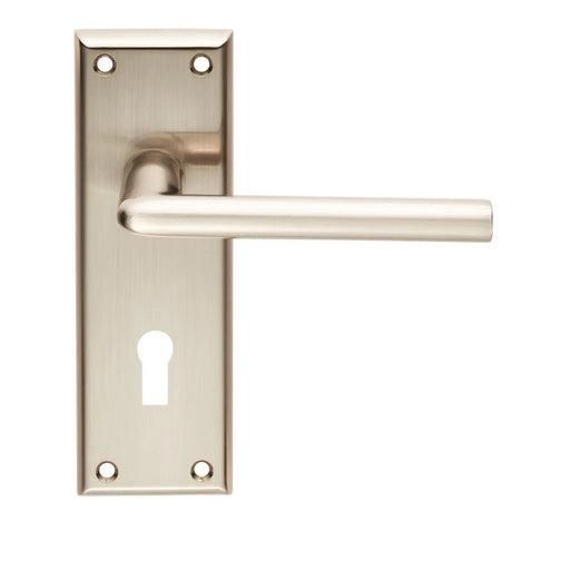 Dieci Lever On Face-Fix Backplate - Lock 57Mm - Satin Nickel