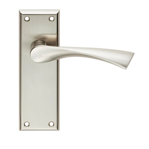 Venti Lever On Face-Fix Backplate - Latch - Retail Pack - Satin Nickel