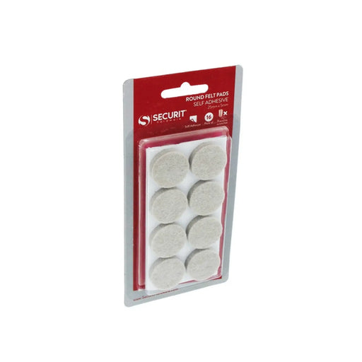 Securit Round Felt Pads 25 x 5mm Pack 16