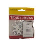 Flat Cable Clips - White - 2.5mm - (40 PK) - Pack of 5