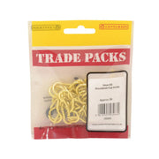 Shouldered Cup Hooks - Brass - 19mm - (50 PK) - Pack of 5