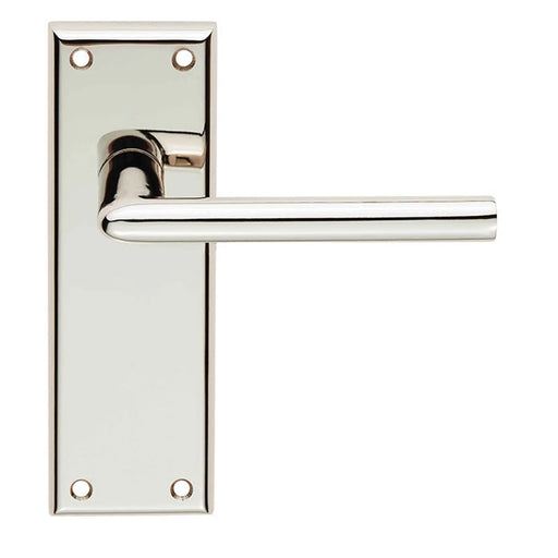 Dieci Lever On Face-Fix Backplate - Latch - Retail Pack - Polished Nickel