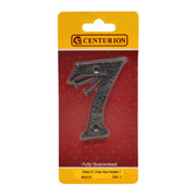 No.7 Door Numerals, Black, 75mm - Pack of 5