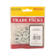 Shouldered Cup Hooks - White PVC - 19mm - (25 PK) - Pack of 5