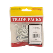 Shouldered Cup Hooks - White PVC - 25mm - (20 PK) - Pack of 5