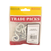 Shouldered Cup Hooks - White PVC - 32mm - (15 PK) - Pack of 5