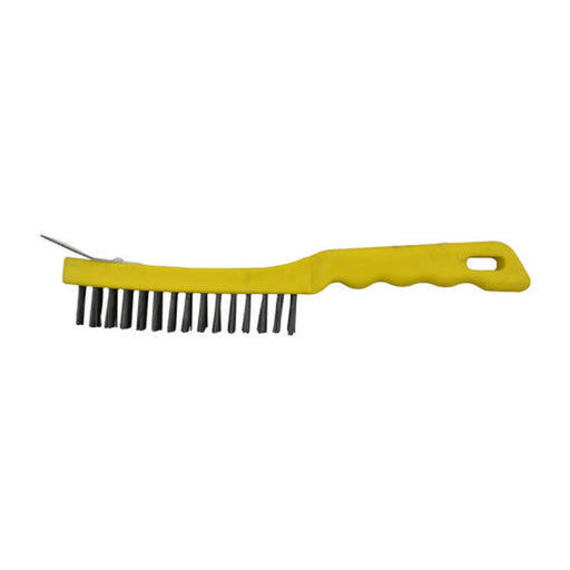 Wire Brush, Plastic 4 Row with Scraper - Pack of 12