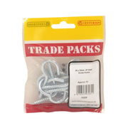 Steel Screw Hooks - Zinc Plated - 60 x 10mm - (12 PK) - Pack of 5