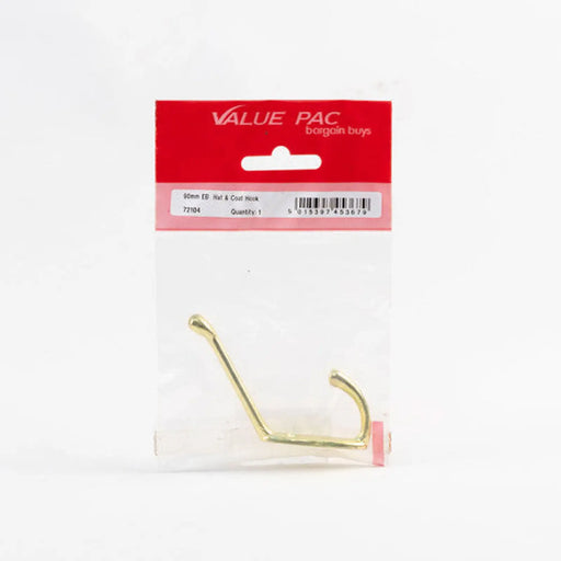 90mm EB Die Cast Hat & Coat Hooks - Pack of 10