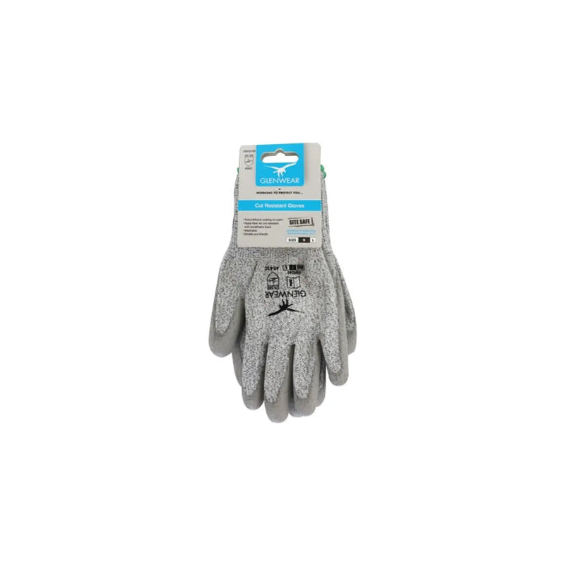 Glenwear Pu Glove Cut Level 5 9 - Large