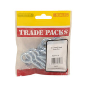 Steel Screw Eyes - Zinc Plated - 55mm x 5mm - (10 PK) - Pack of 5