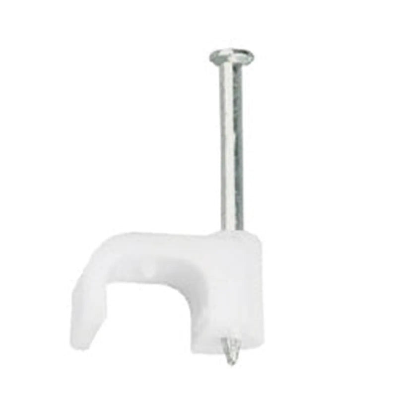 Securlec Cable Clip Round White 10mm 50 Pieces