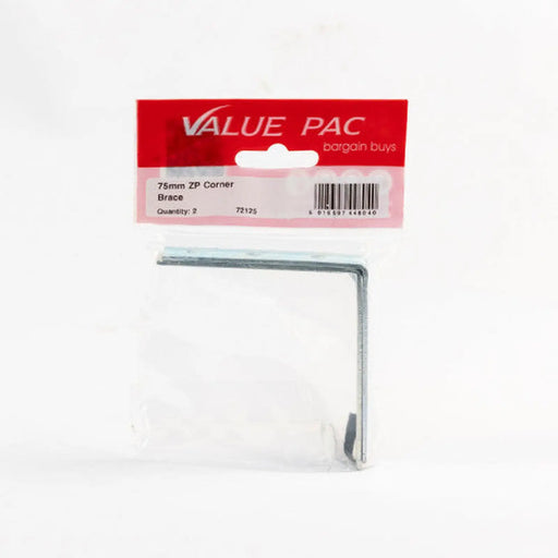 75mm ZP Corner Brace - Pack of 10