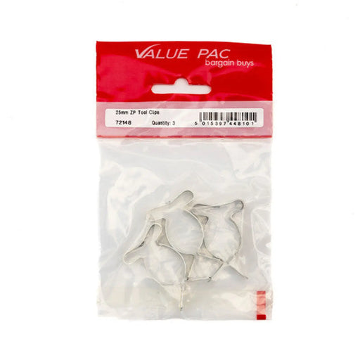 25mm ZP Tool Clips 3pk - Pack of 10