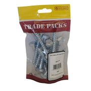 Coach Screws - M10 x 80mm - Zinc Plated - Pack of 15