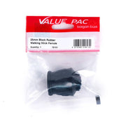 25mm Black Rubber Walking Stick Ferrule - Pack of 10