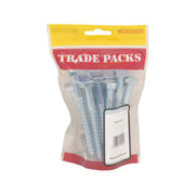 Coach Screws - M10 x 130mm - Zinc Plated - Packs of 10 - Pack of 5