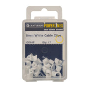 White Cable Clips 5mm - Pack of 5