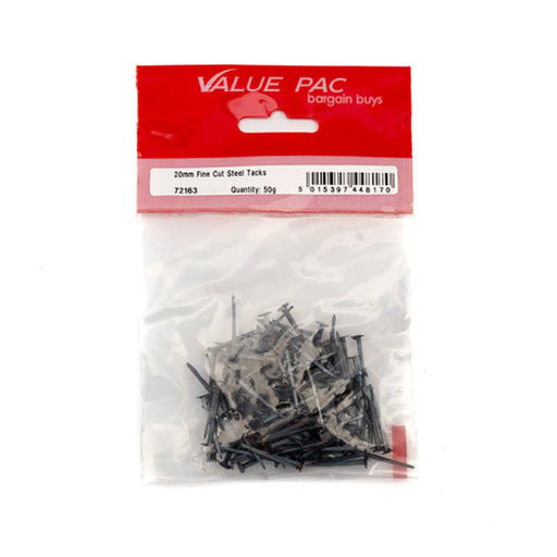 20mm Fine Cut Steel Tacks - (50g Pack) - Pack of 10