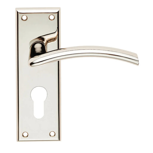 Trenta Lever On Face-Fix Backplate - Euro 47.5Mm - Polished Nickel